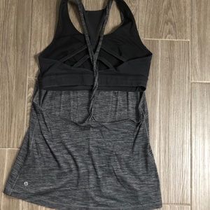 Lululemon Tank with Sports Bra - size 10